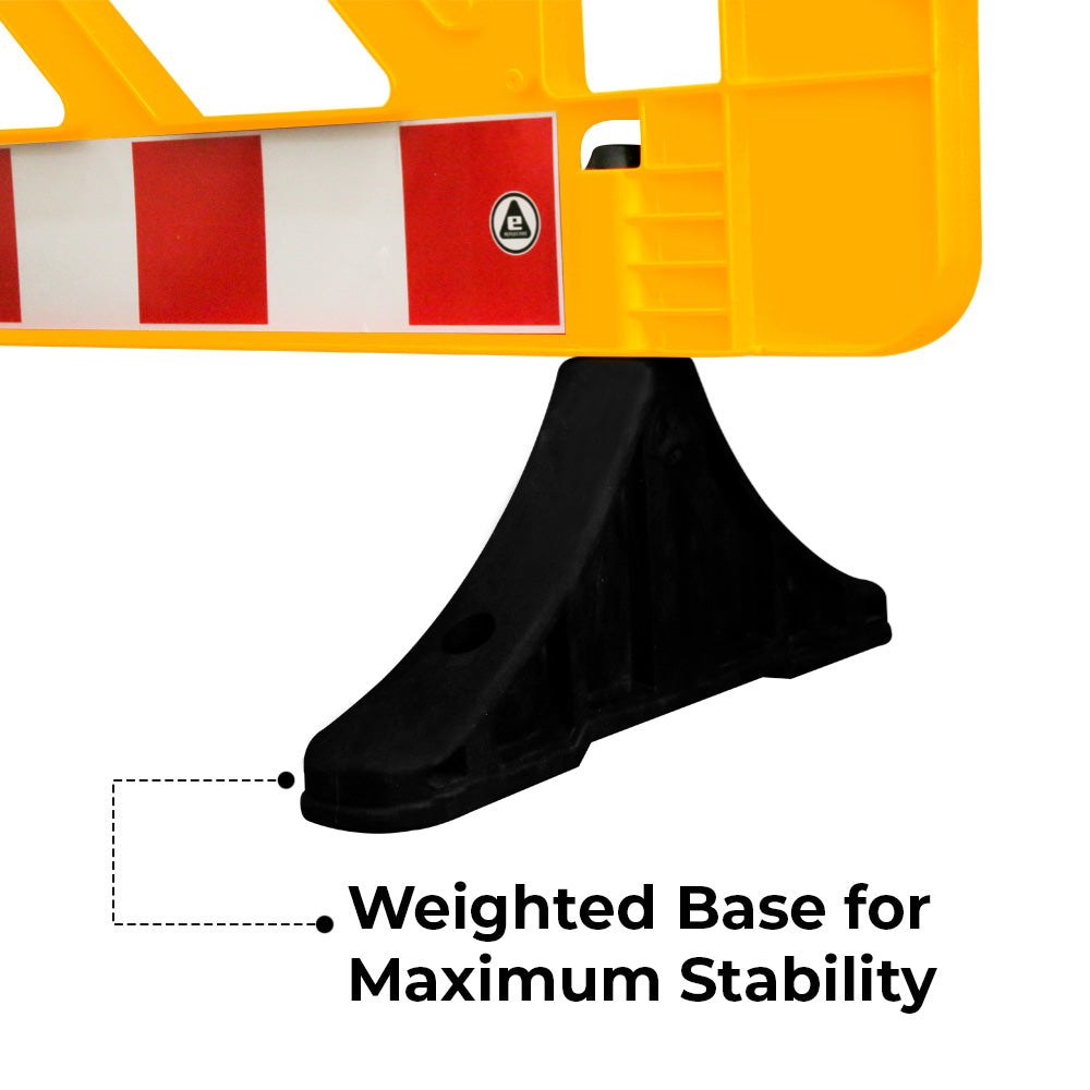 Traffic Maintenance Barricade With Weighted Base