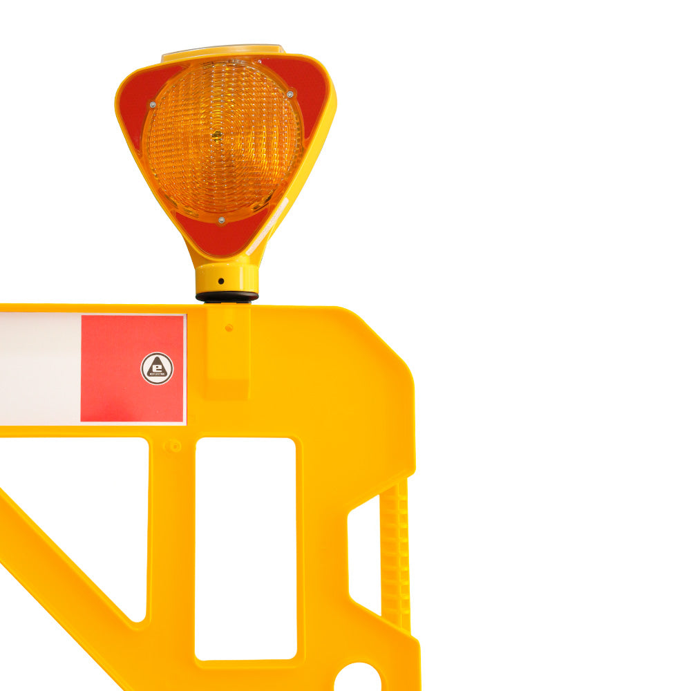 Road Safety Barrier With Warning Light Attachable