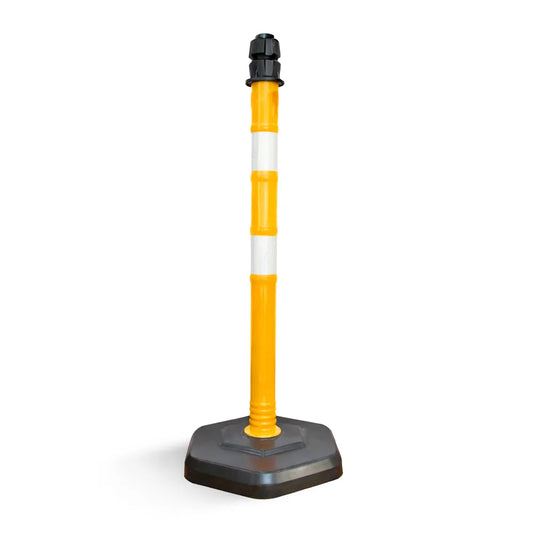 100CM Safety Delineator Post Yellow | Reflective Traffic Barrier Post