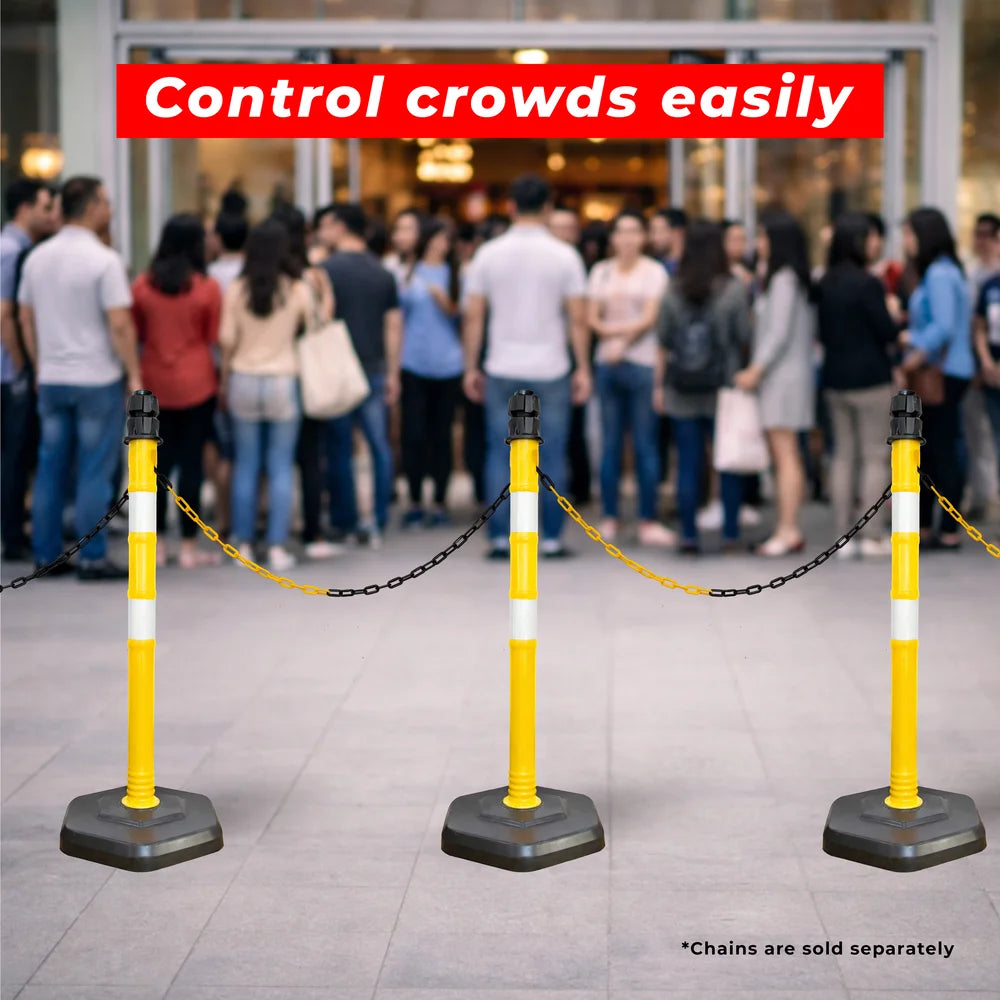 100CM Safety Delineator Post Yellow | Reflective Traffic Barrier Post