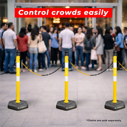 100CM Safety Delineator Post Yellow | Reflective Traffic Barrier Post
