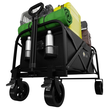 100KG Festival Trolley Black | Foldable Camping Wagon Cart