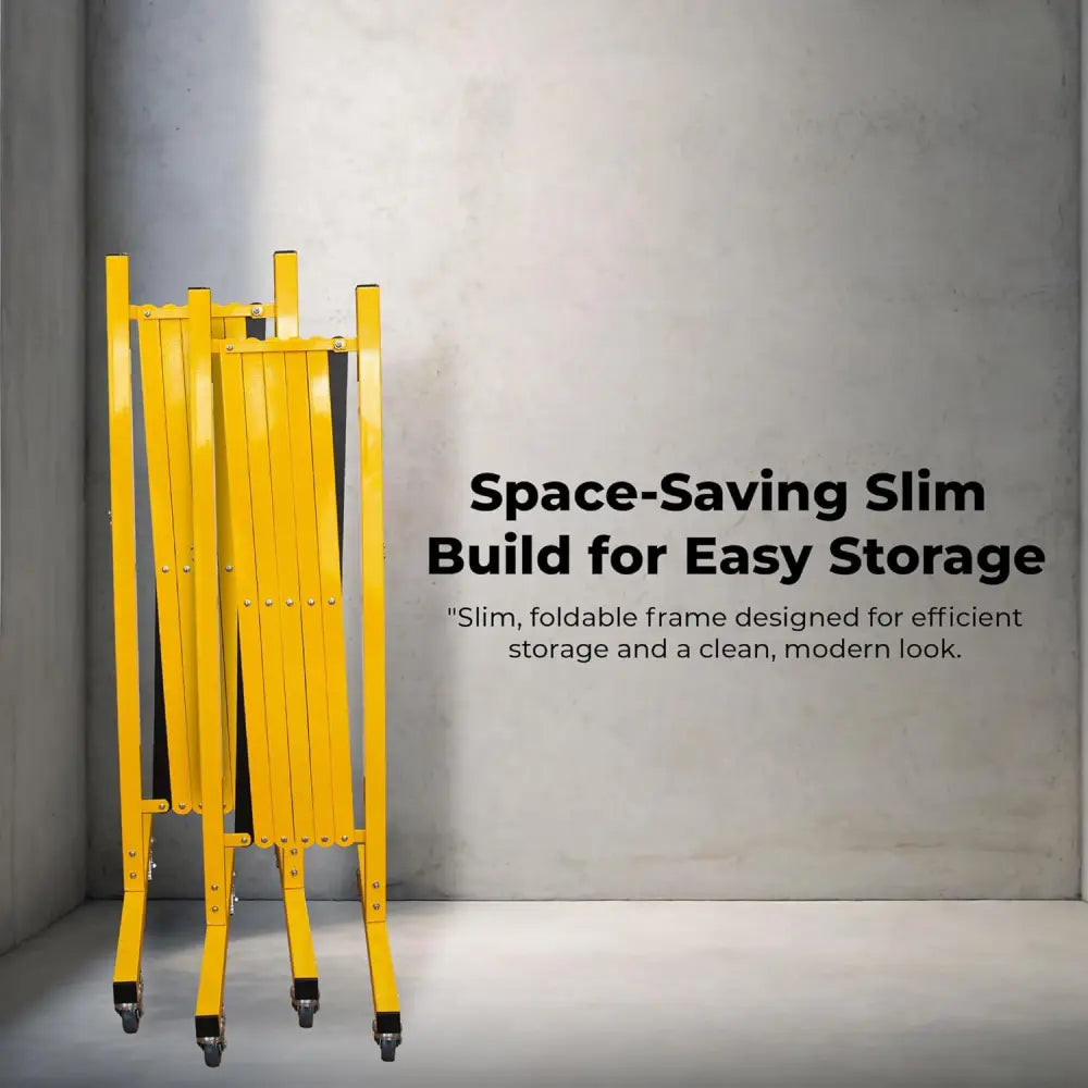 Expandable Metal Safety Barrier 2.5 Meter with Lockable Wheels
