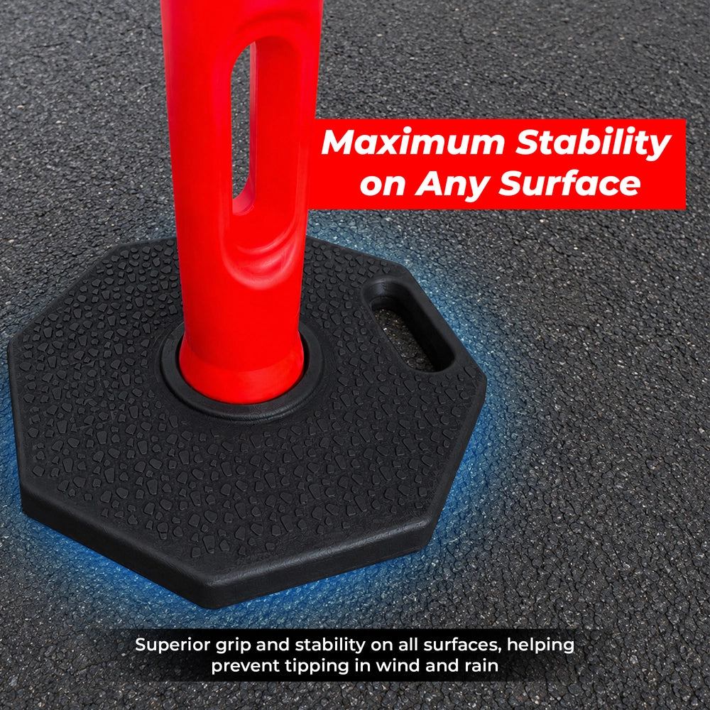 110CM Traffic Delineator Post Orange | Safety Barrier Post with Weighted Base
