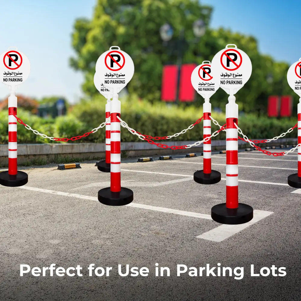 Delineator Warning Post 120Cm with No Parking Sign