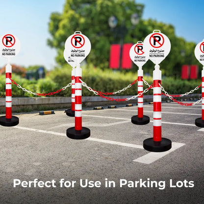 Delineator Warning Post 120Cm with No Parking Sign