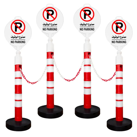 Delineator Warning Post With Sign