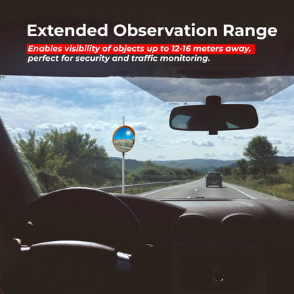 120CM Convex Safety Mirror Orange | Driveway & Blind Spot Mirror