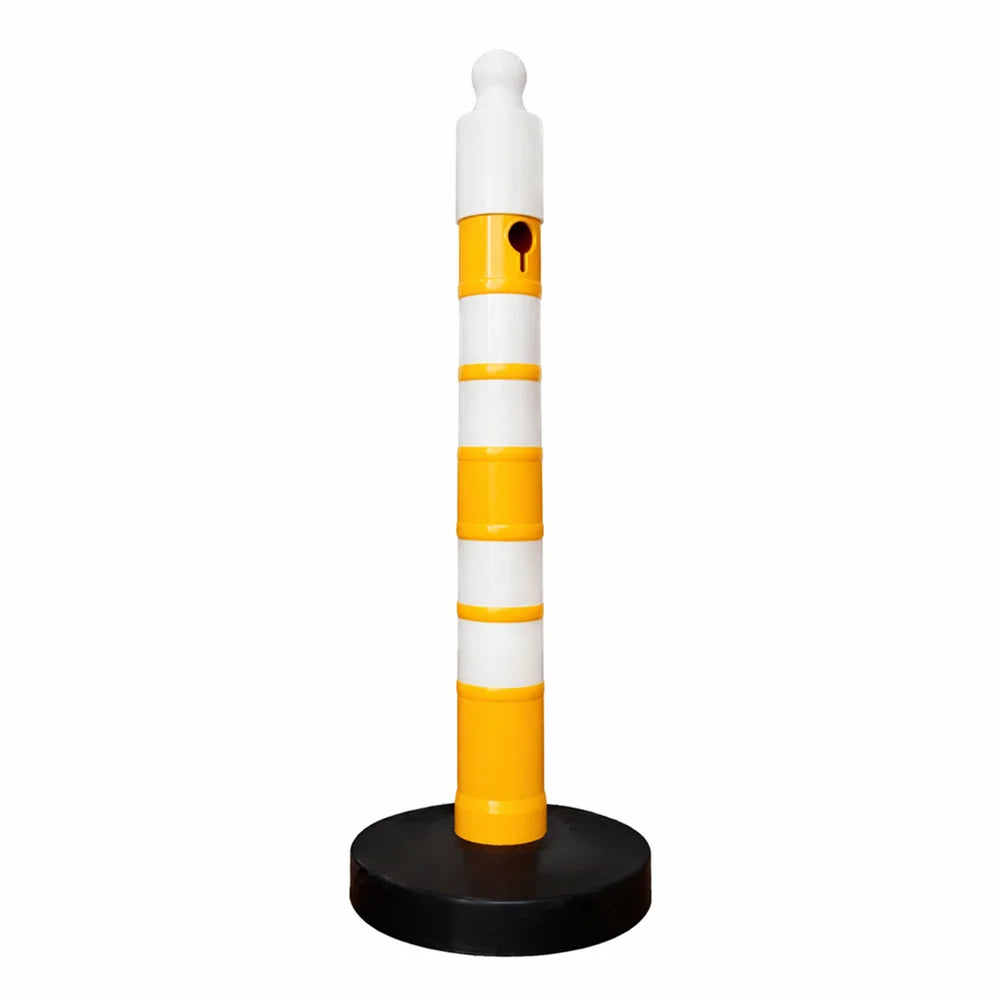 Reflective Delineator Post Yellow | 120CM Safety Traffic Barrier with Sand Weighted Base