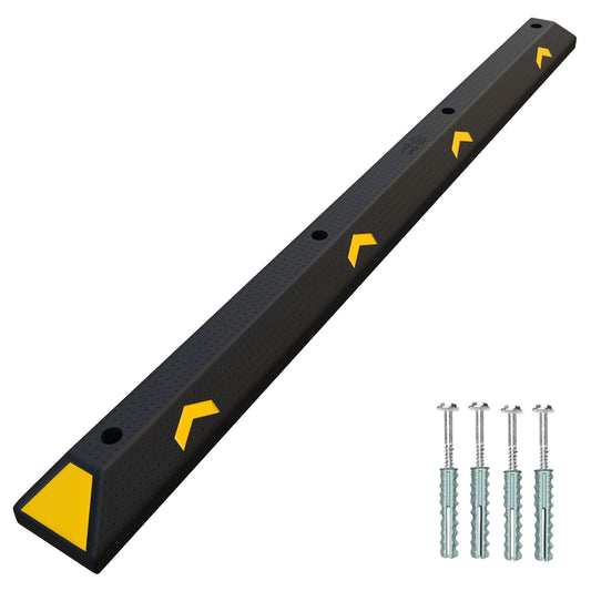 183CM Parking Wheel Stop | Heavy Duty Black Parking Curb