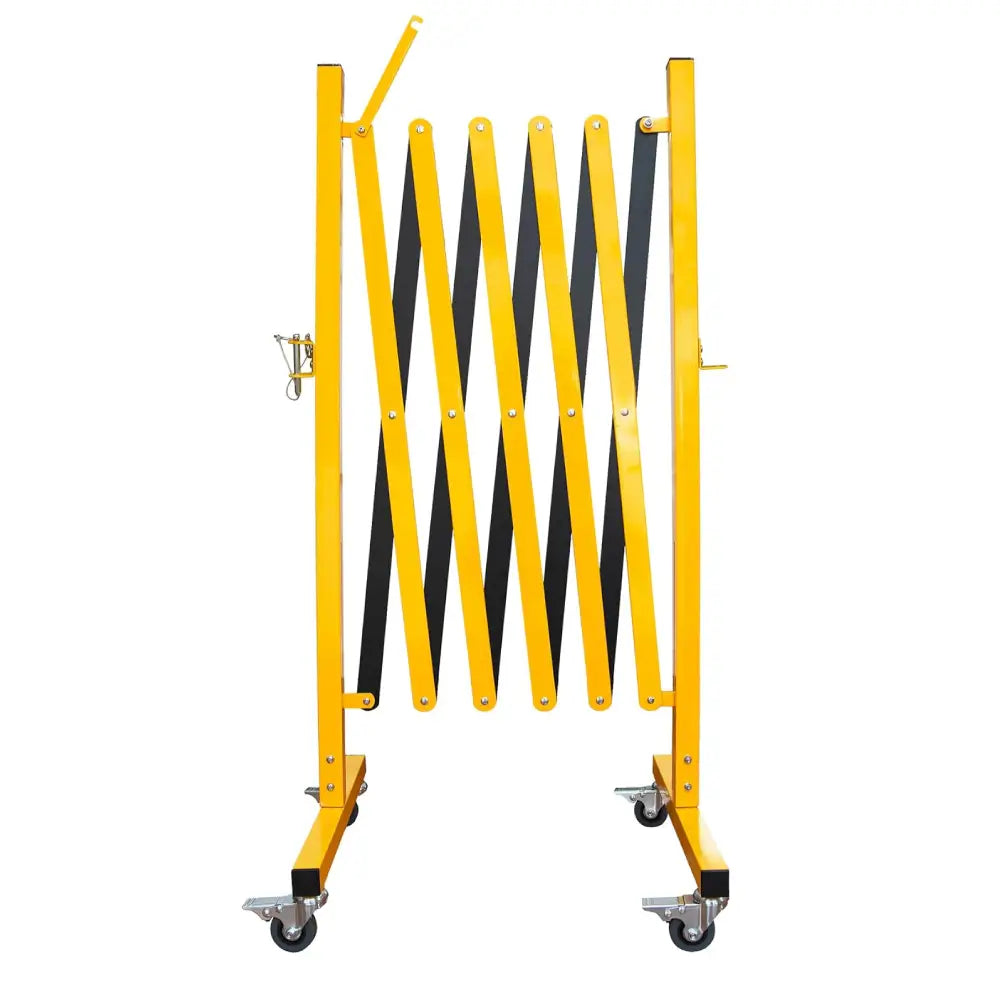 Expandable Metal Safety Barrier 2.5 Meter with Lockable Wheels