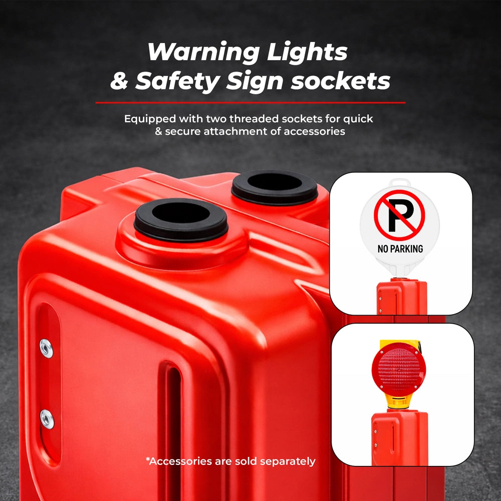 2.3 Meter Expandable Safety Barrier Red | Foldable Safety Barrier