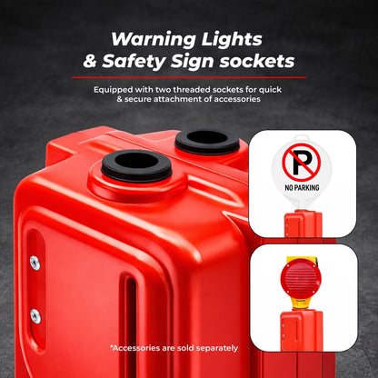 2.3 Meter Expandable Safety Barrier Red | Foldable Safety Barrier