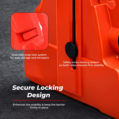 2.3 Meter Expandable Safety Barrier Red | Foldable Safety Barrier