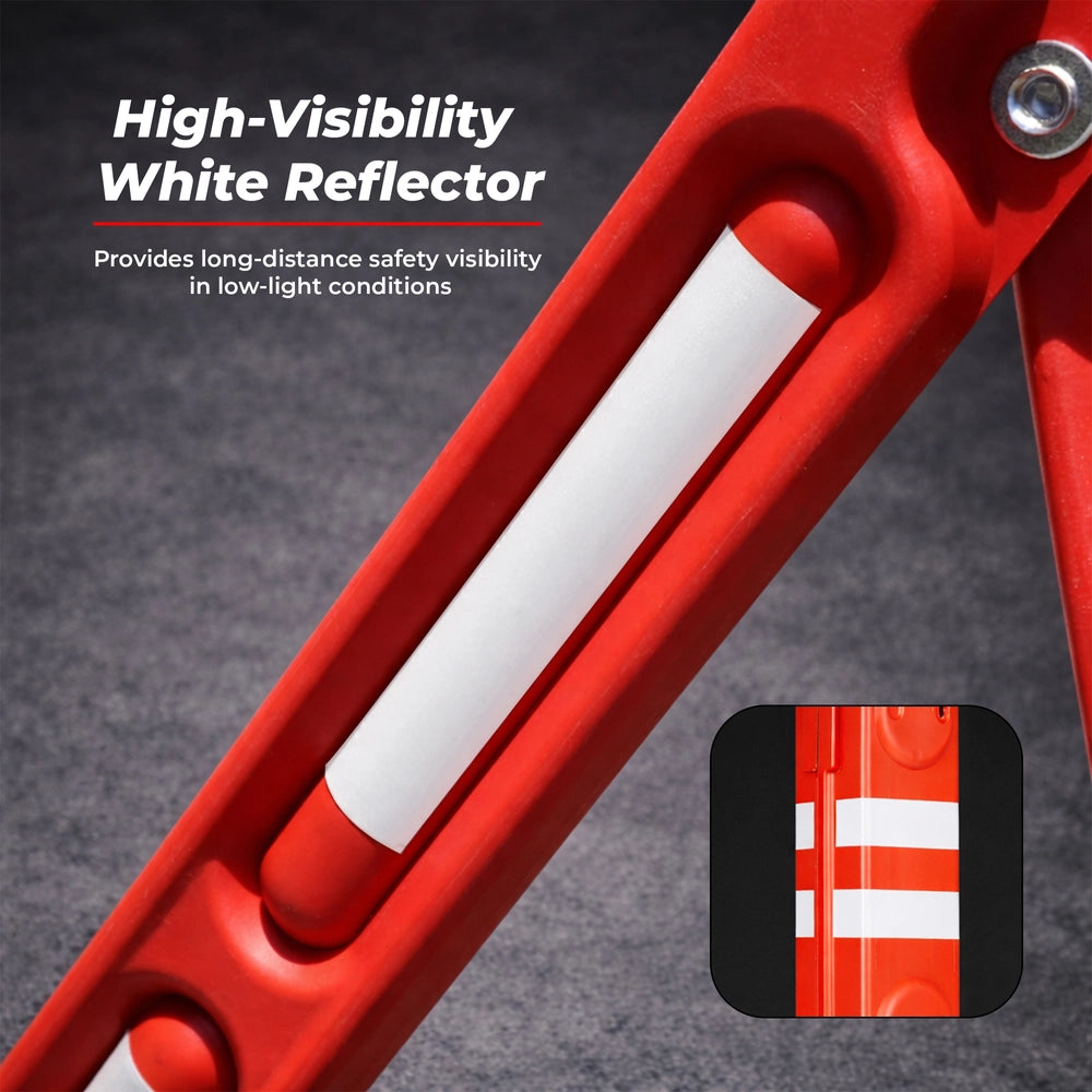 2.3 Meter Expandable Safety Barrier Red | Foldable Safety Barrier