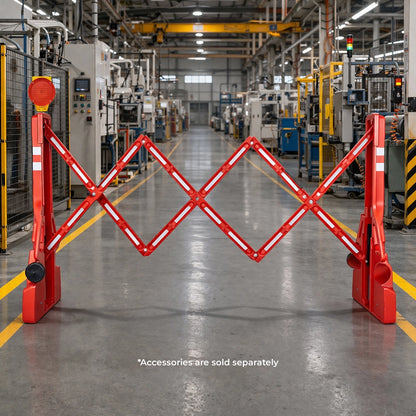 2.3 Meter Expandable Safety Barrier Red | Foldable Safety Barrier
