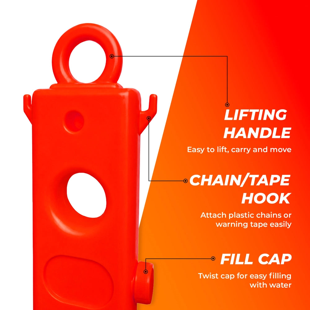 Expandable Mobile Barrier Red | Portable Folding Safety Barricade 2.5M