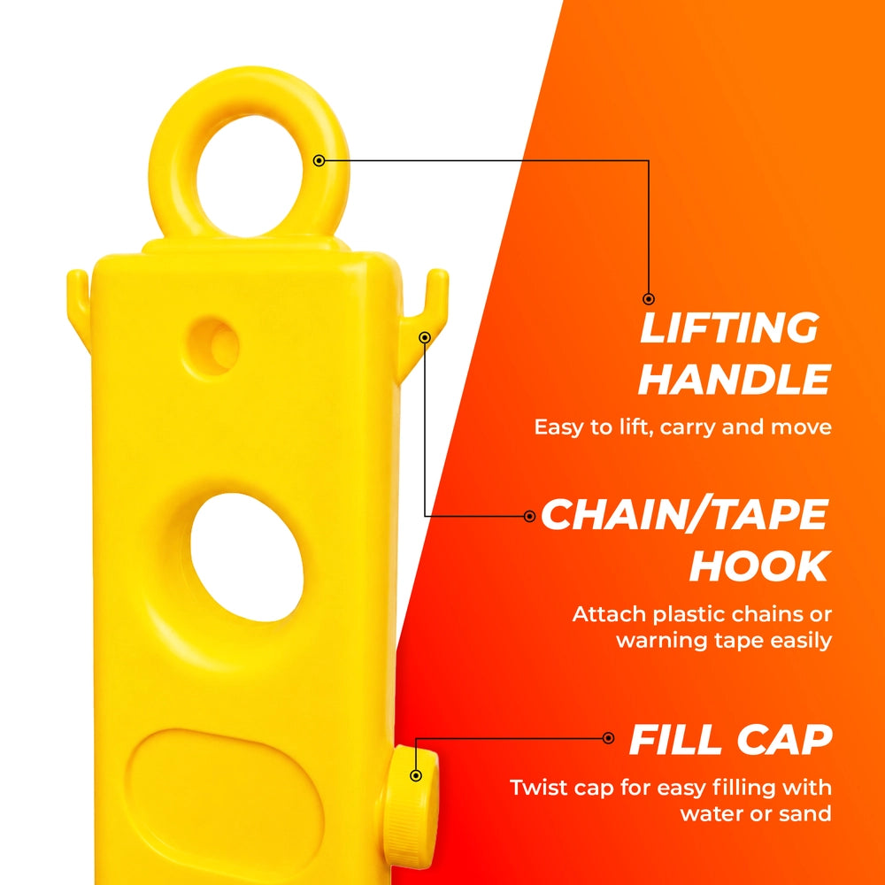 2.5M Expandable Mobile Barrier Yellow & Black | Portable Folding Safety Barricade