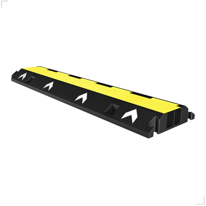 2 Channel PVC Reflective Cable Protector Ramp with Flip Open Lid