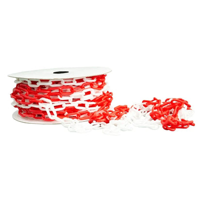 25 meter plastic chain red and white Durable