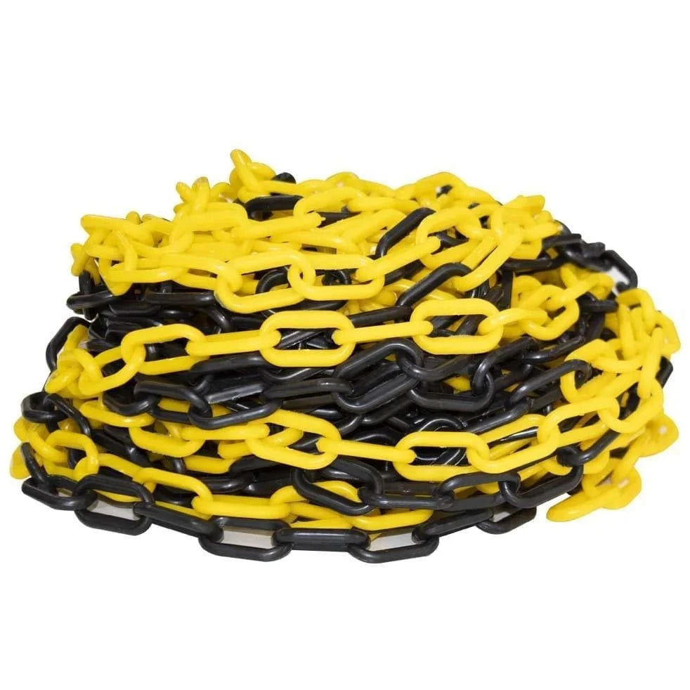 25 meter plastic chain yellow and black comapc design