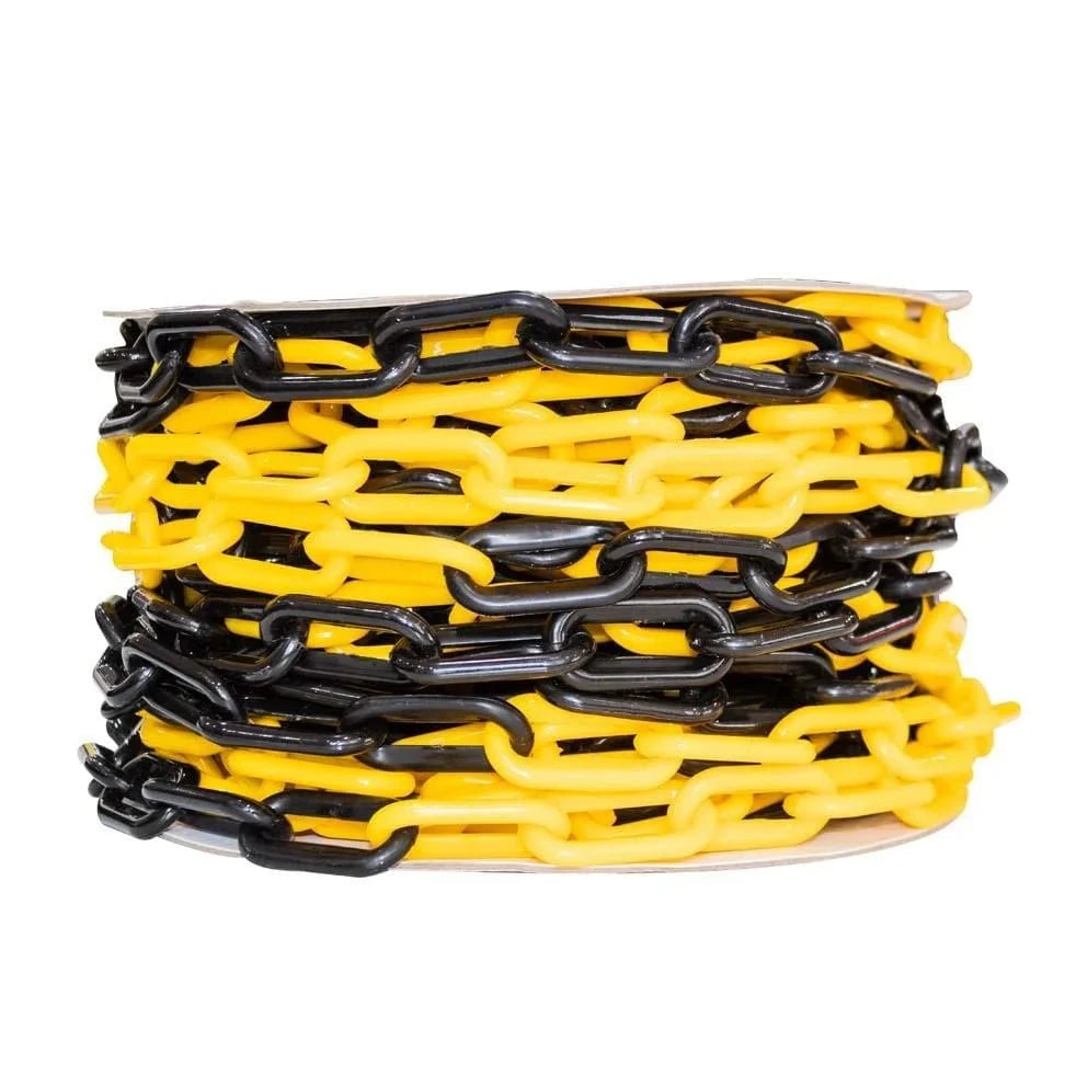 25 meter plastic chain yellow and black