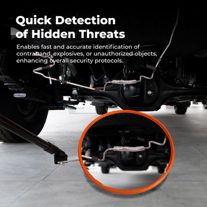 Vehicle Inspection Mirror | 30CM Round Security Mirror with Foldable Handle & Carry Bag