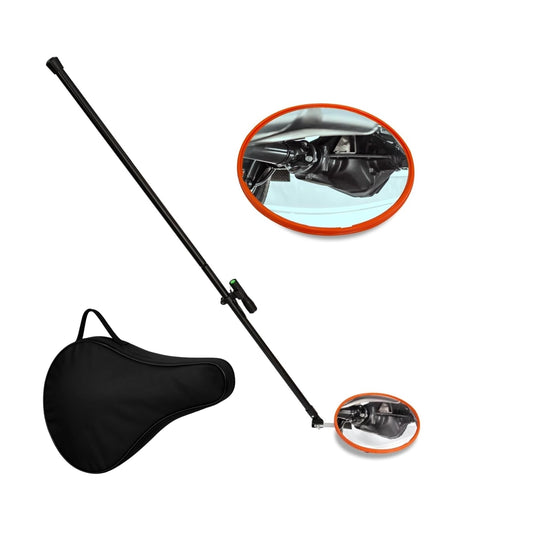 Vehicle Inspection Mirror | 30CM Round Security Mirror with Foldable Handle & Carry Bag