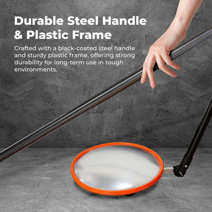 Vehicle Inspection Mirror | 30CM Round Security Mirror with Foldable Handle & Carry Bag