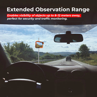 Premium Safety Convex Mirror - 40× 60CM | Traffic & Security Mirror with Wall & Pole Mount