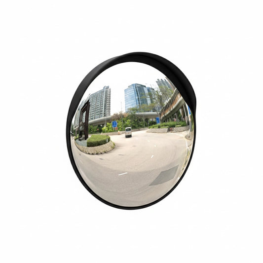 45CM Safety Convex Mirror Black | Round Security Driveway Mirror