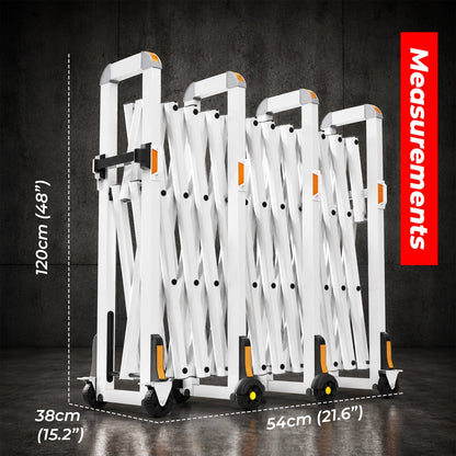 4 Meter Aluminium Extendable Safety Barrier | Foldable Expandable Crowd Control Barrier