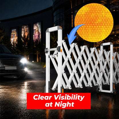 4 Meter Aluminium Extendable Safety Barrier | Foldable Expandable Crowd Control Barrier
