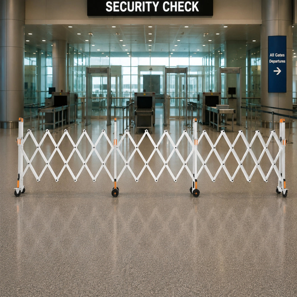 4 Meter Aluminium Extendable Safety Barrier | Foldable Expandable Crowd Control Barrier