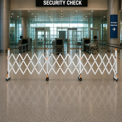 4 Meter Aluminium Extendable Safety Barrier | Foldable Expandable Crowd Control Barrier
