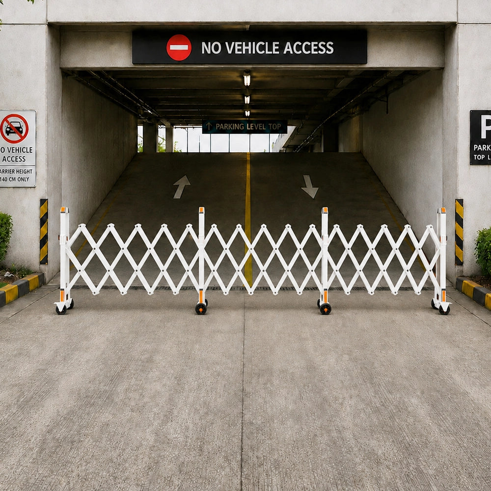 4 Meter Aluminium Extendable Safety Barrier | Foldable Expandable Crowd Control Barrier