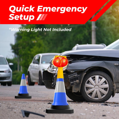 50CM Traffic Safety Cone Blue | Reflective Weighted Parking Cone