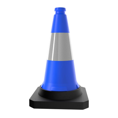 50CM Traffic Safety Cone Blue | Reflective Weighted Parking Cone