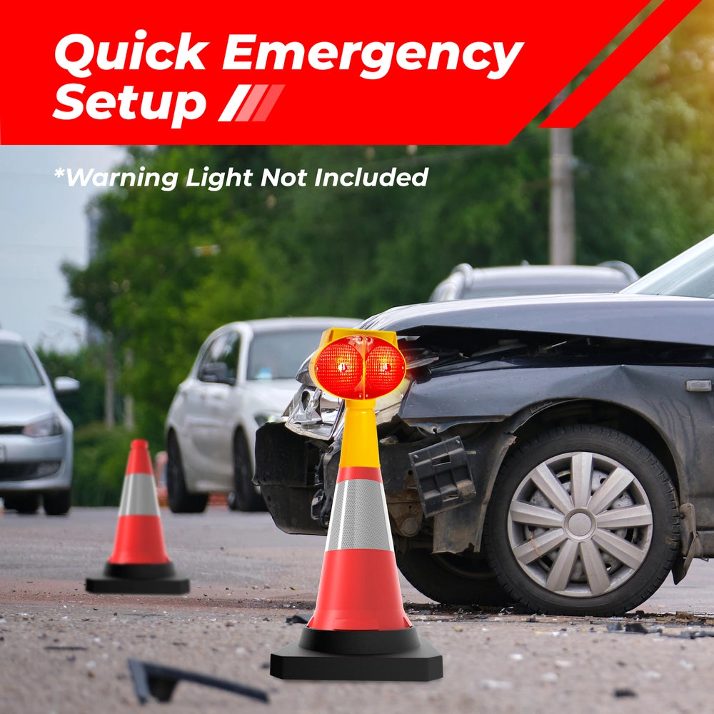 50CM Traffic Safety Cone Red | Reflective Weighted Parking Cone