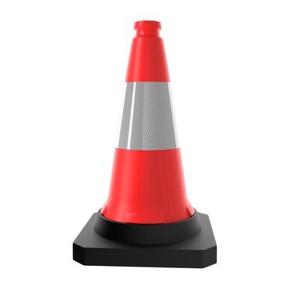50CM Traffic Safety Cone Red | Reflective Weighted Parking Cone