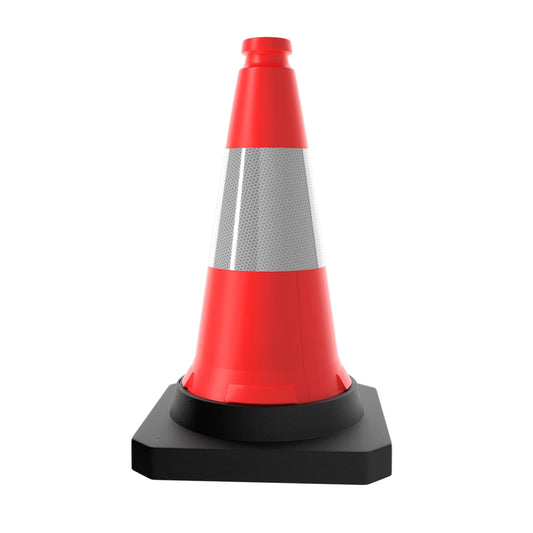 50CM Traffic Safety Cone Red | Reflective Weighted Parking Cone