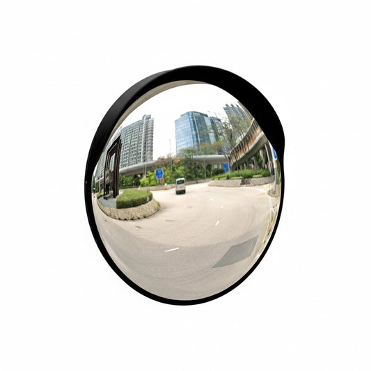 60CM Convex Safety Mirror Black | Wide-Angle Blind Spot Mirror