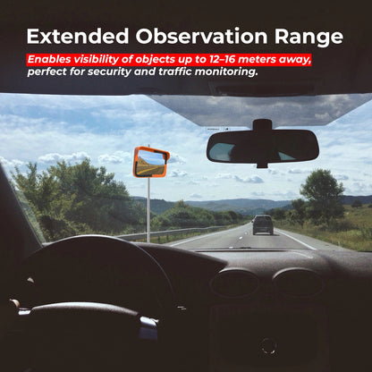 Safety Convex Mirror 80× 60CM | Rectangular Wide-Angle Blind Spot Mirror