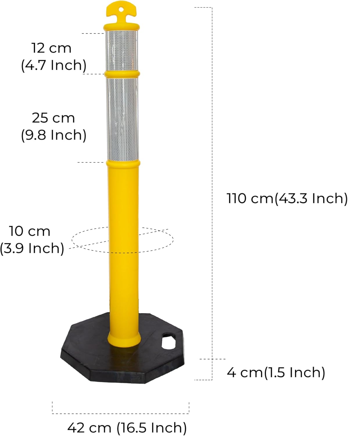 Yellow Traffic Safety Delineator Post 110CM