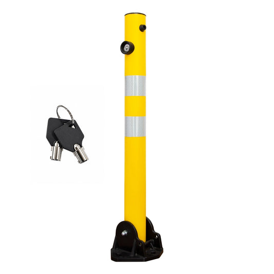 65CM Reflective Manual Parking Lock | Foldable Parking Barrier - Yellow
