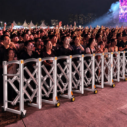 Stainless Steel Extendable Safety Barrier | 6 Meter Foldable Crowd Control Barrier