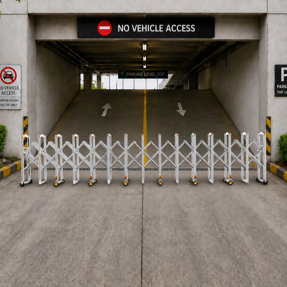 Stainless Steel Extendable Safety Barrier | 6 Meter Foldable Crowd Control Barrier