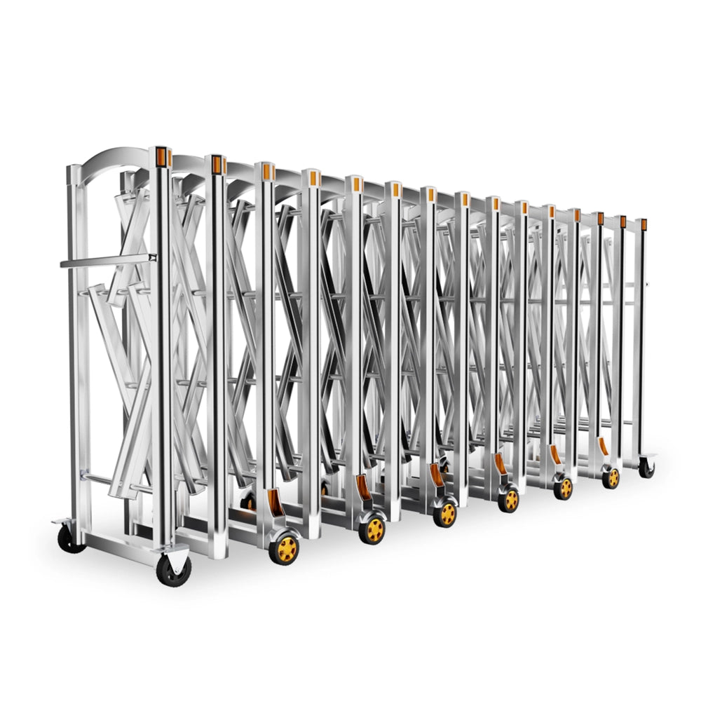 Stainless Steel Extendable Safety Barrier | 6 Meter Foldable Crowd Control Barrier