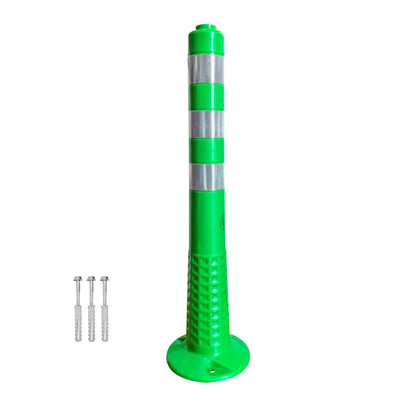 75CM Flexible TPE Delineator Post | Reflective Green Traffic Post with Sign Socket