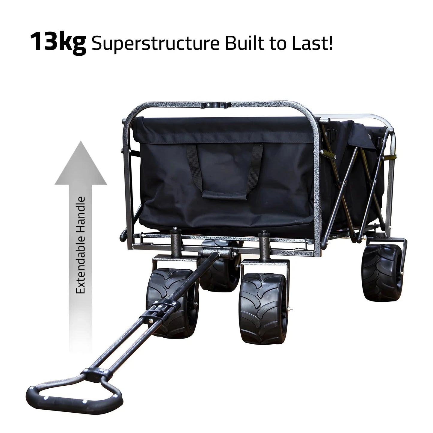 80 kg foldable outdoor heavy duty trolley handle